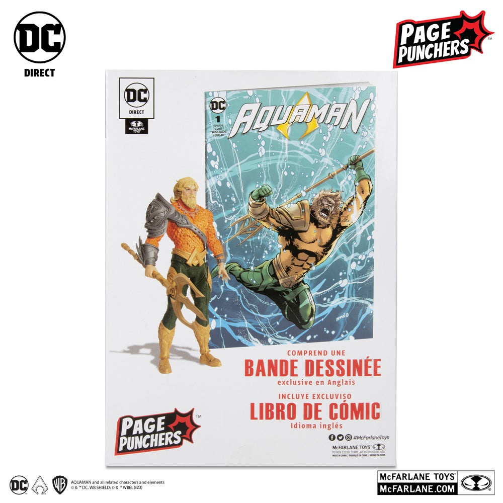 Aquaman (Comic), figurine 7" Aquaman avec comic (McFarlane)