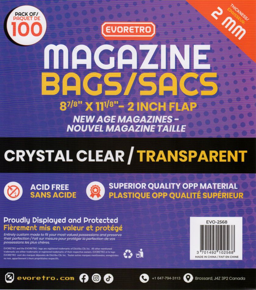Evoretro, sacs pour magazine, paquet de 100 (EVO-2568)