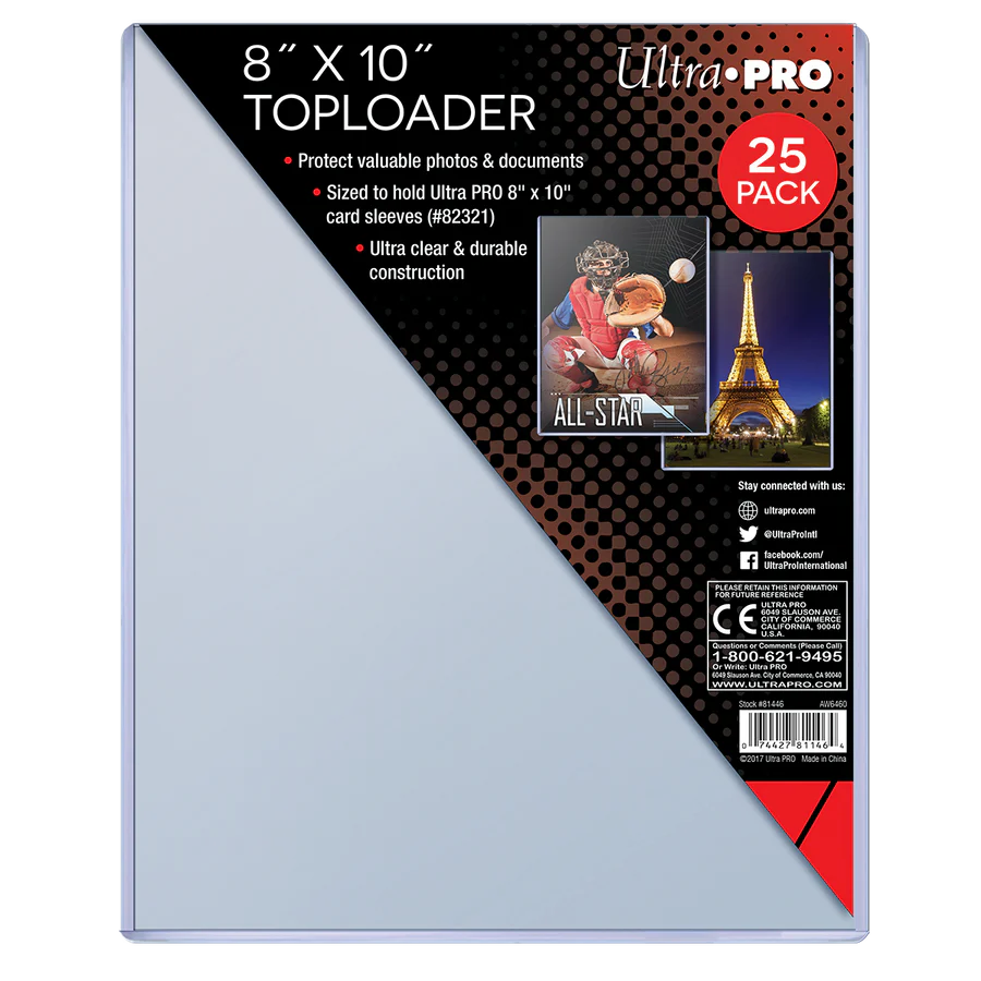 Ultra PRO, toploader 8" x 10", paquet de 25 (81146)