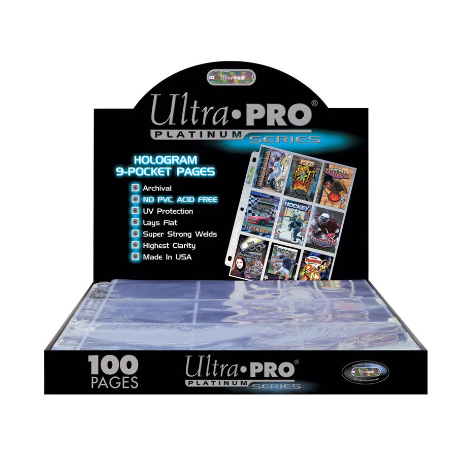 Ultra PRO boite 100 pages 9 pochettes pour cartes standard vu de la boite