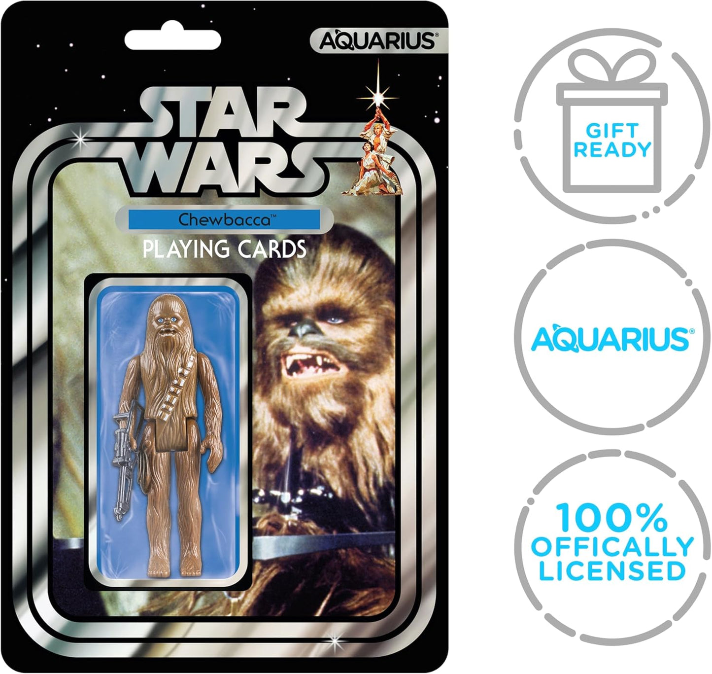 Star Wars, jeu de cartes Chewbacca vintage (Aquarius)