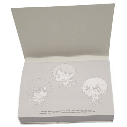 Notepad Attack on Titans ouvert