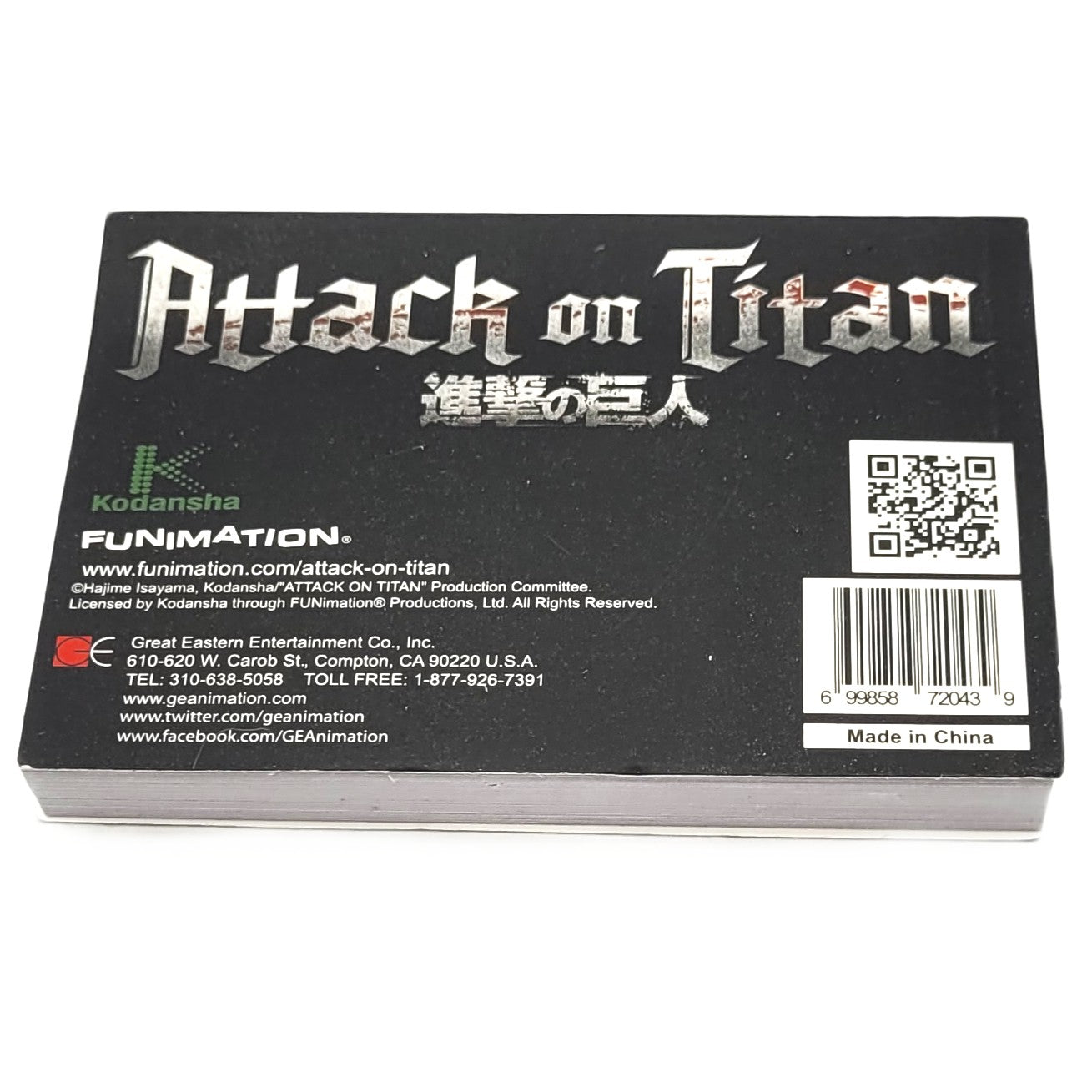Notepad Attack on Titans derrière