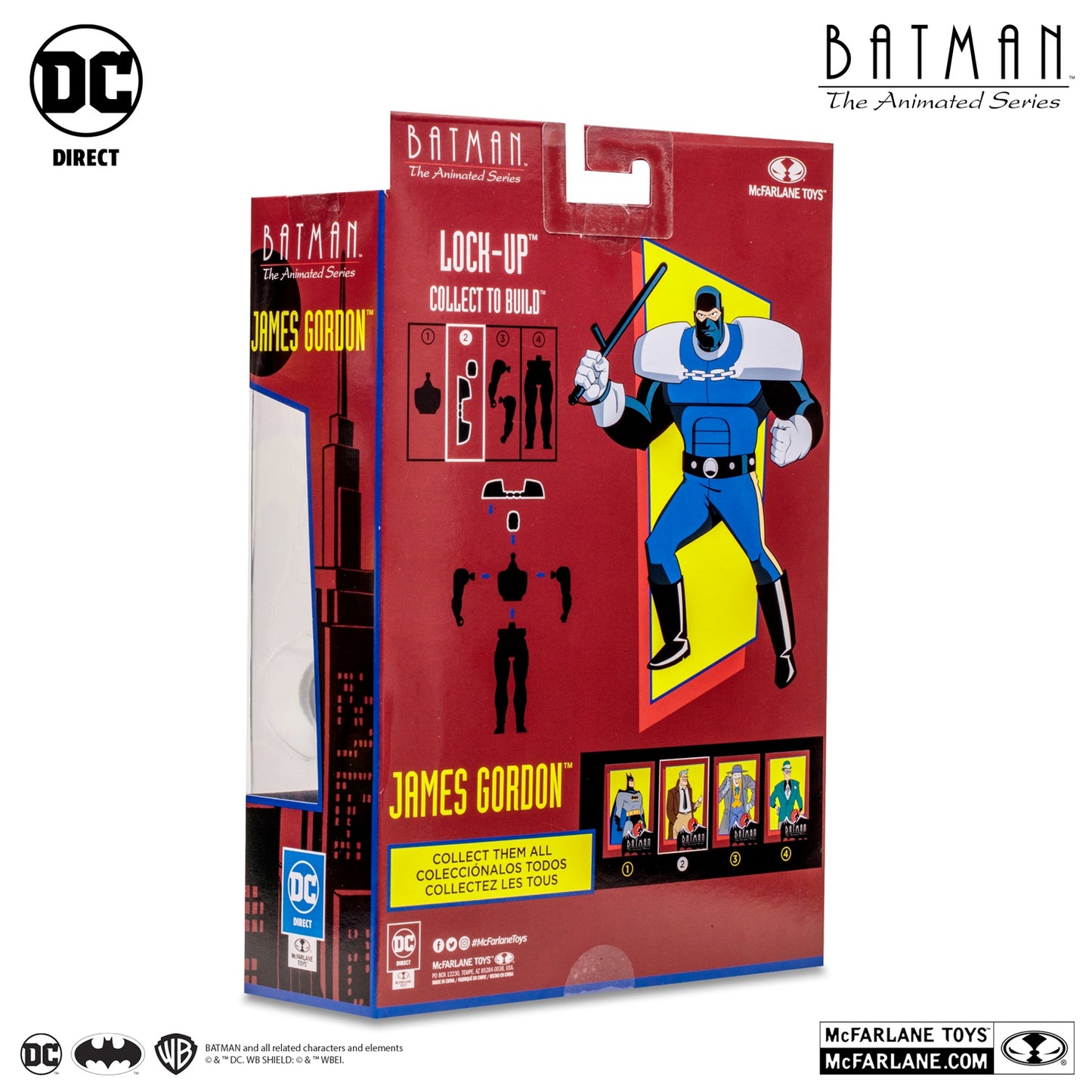 Batman the Animated Series figurine James Gordon Platinum Edition arrière de la boite