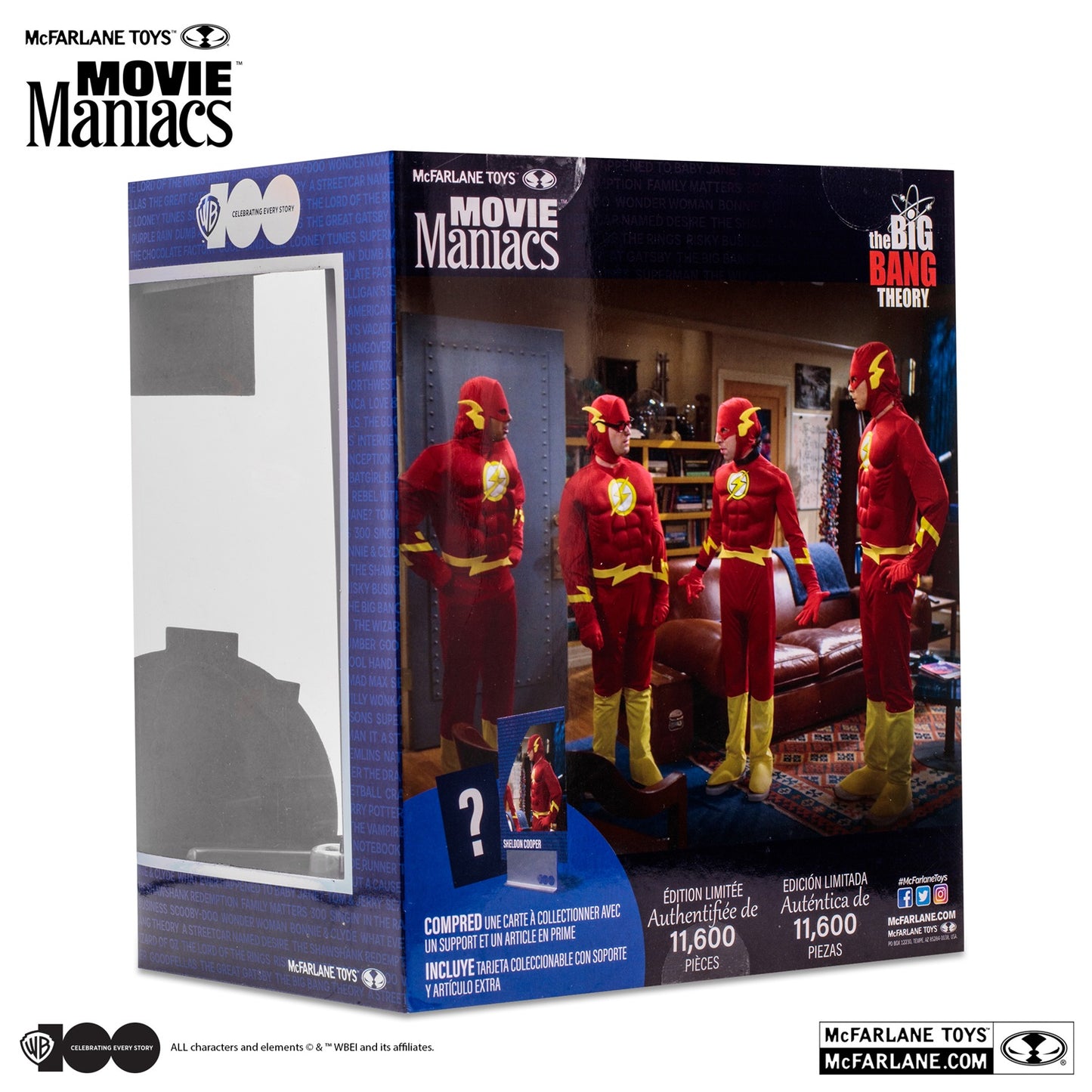 Figurine Movie Maniacs The Big Bang Theory Sheldon Cooper arrière de la boite