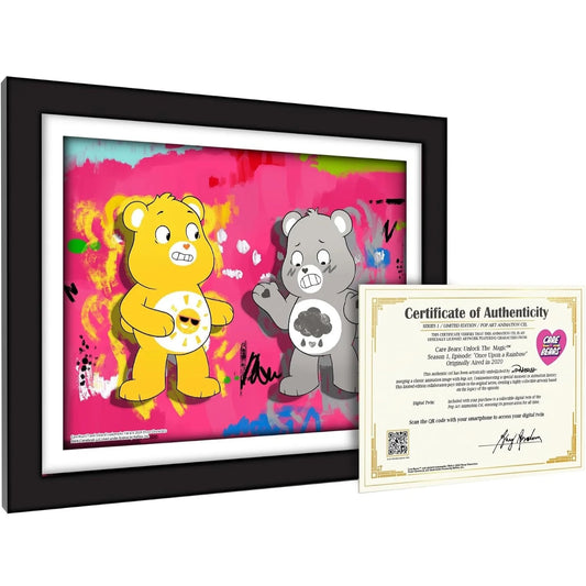 Care Bears Pop Art Animation Cel Mr. Pinkbrush Artist Edition avec le certificat d'authencité
