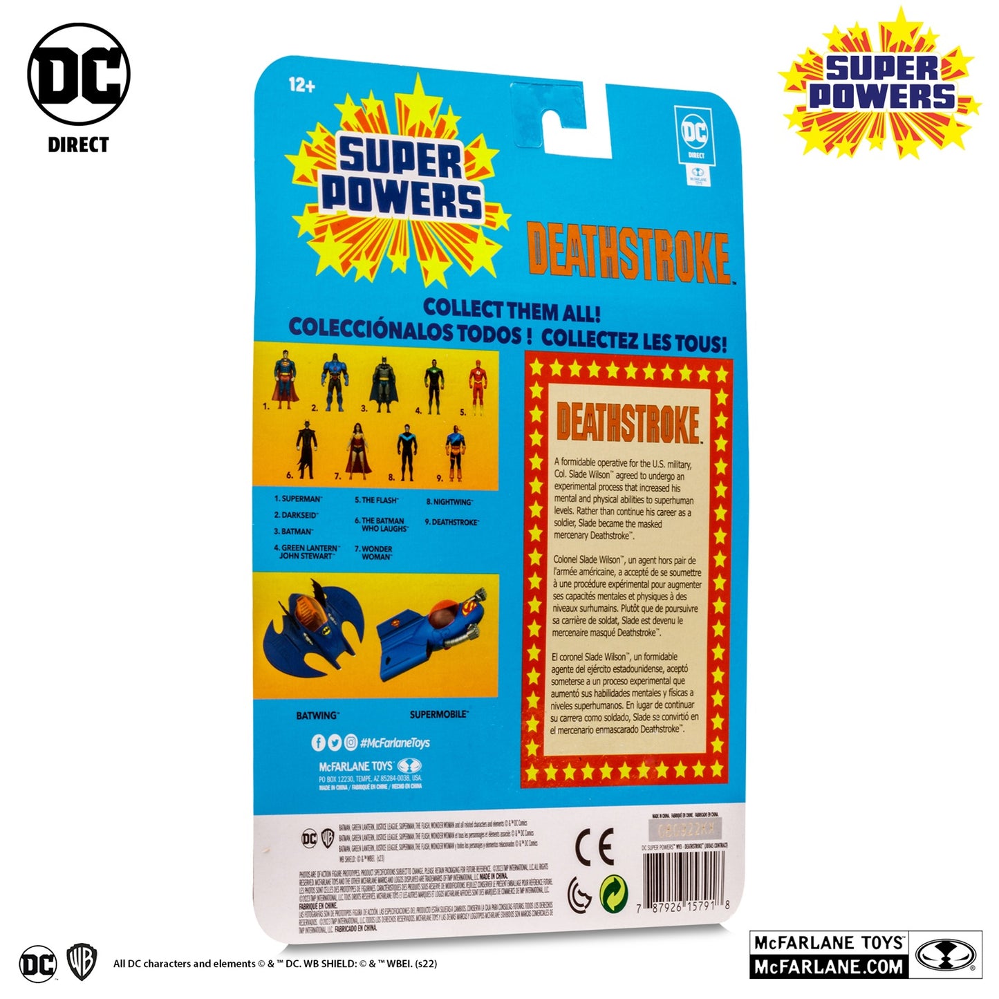 DC Super Powers figurine Deathstroke arrière de la boite