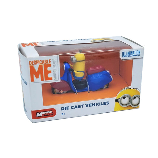 Despicable Me minion sur scooter Mondo Motors en boite