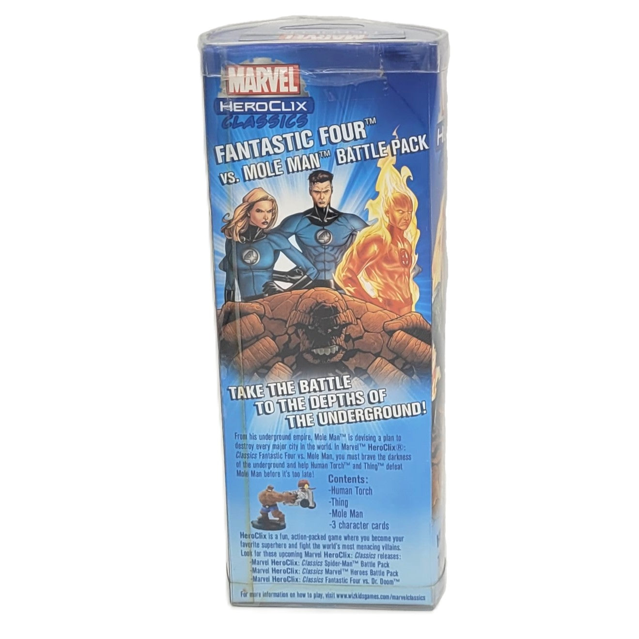 Marvel HeroClix Fantastic Four Vs Mole Man arrière de la boite