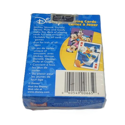Jeu de cartes Mickey Mouse arrière de la boite