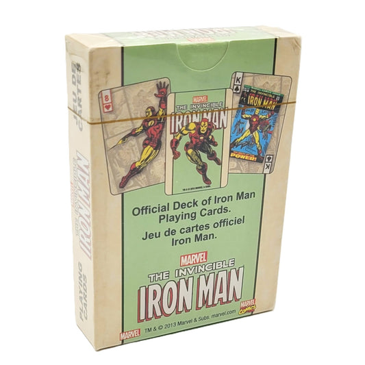 Jeu de cartes Iron Man arrière du paquet