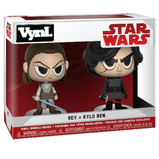 Star Wars EP7 The Force Awakens, figurines Vynl Rey & Kylo Ren (Funko)