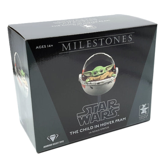 Star Wars the Mandalorian statuette Grogu dans sa nacelle Milestone dans sa boite