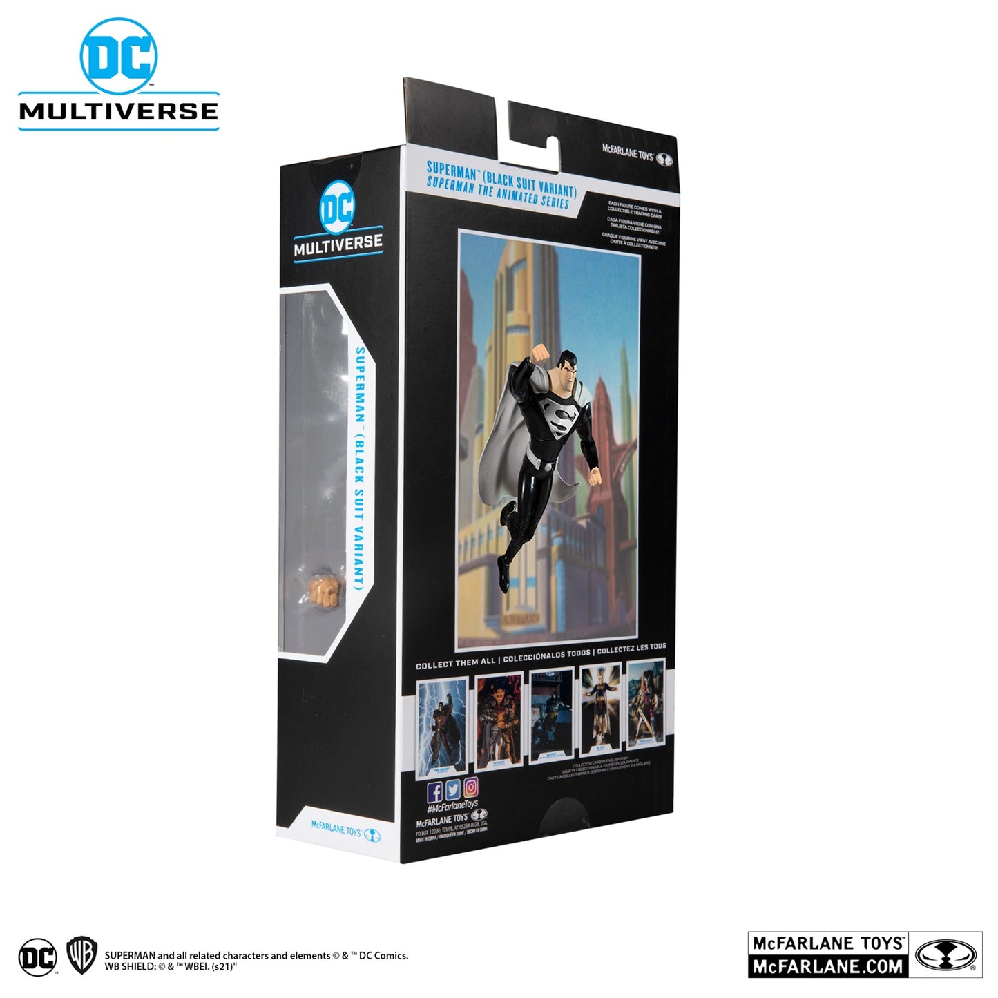 Superman the Animated Series, figurine 7" Superman Black Suit Variant (McFarlane)