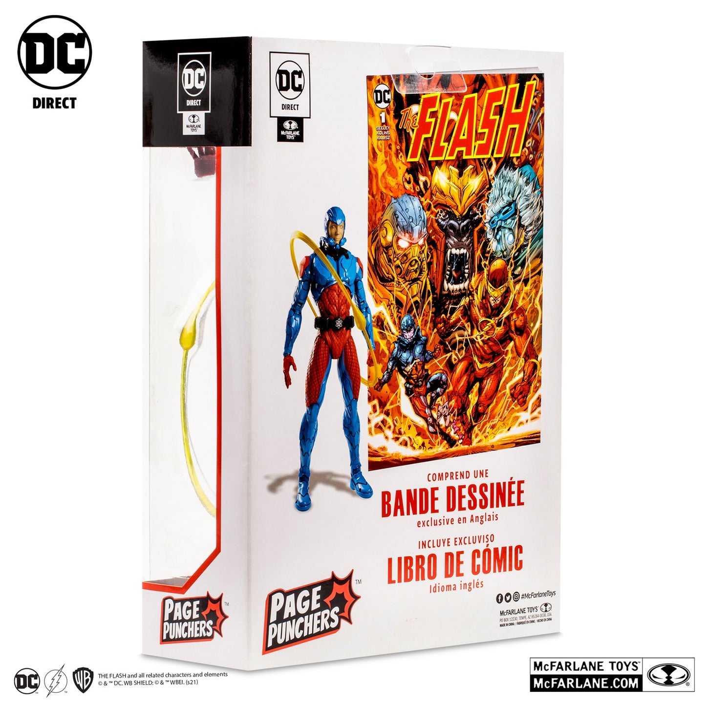 The Flash figurine The Atom Page Punchers McFarlane arrièere de la boite