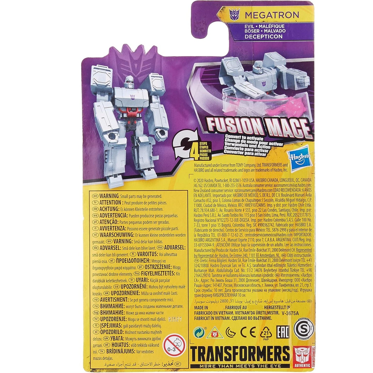 Transformers Bumblebee Cyberverse adventures figurine Megatron Fusion Mace de derrière
