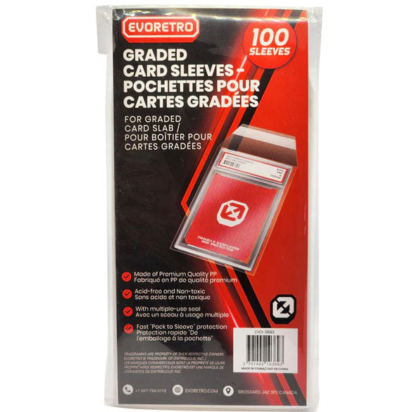 Evoretro, resealable graded cards sleeves, pack of 100 (EVO-3893)