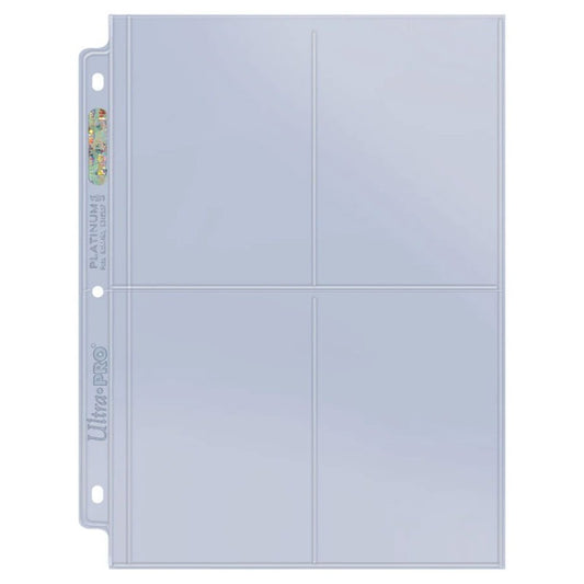 Ultra PRO, pages 4 pochettes platinum 3.5" x 5.25", paquet de 100 (81418)