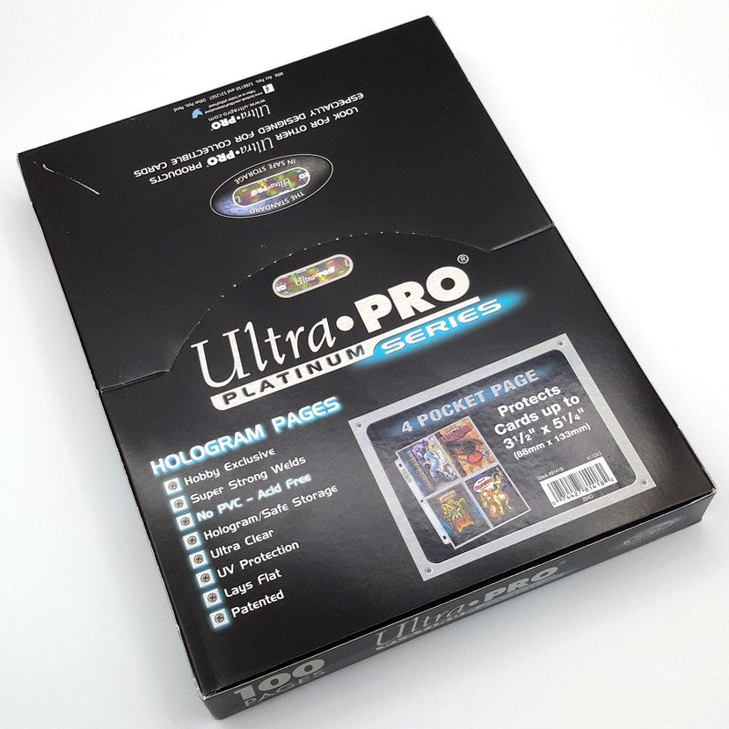Ultra PRO, pages 4 pochettes platinum 3.5" x 5.25", paquet de 100 (81418)
