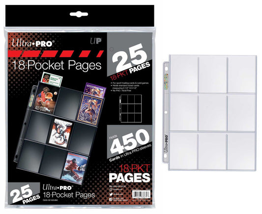 Ultra PRO, pages 18 cartes toploading Silver, paquet de 25 (83675)