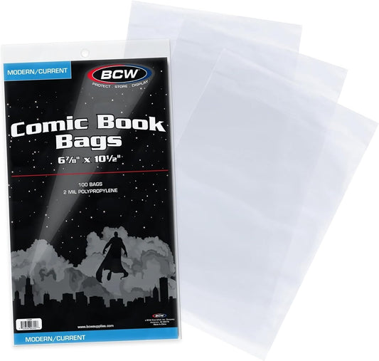BCW, sacs comic modern/current, paquet de 100 (1-CUR)