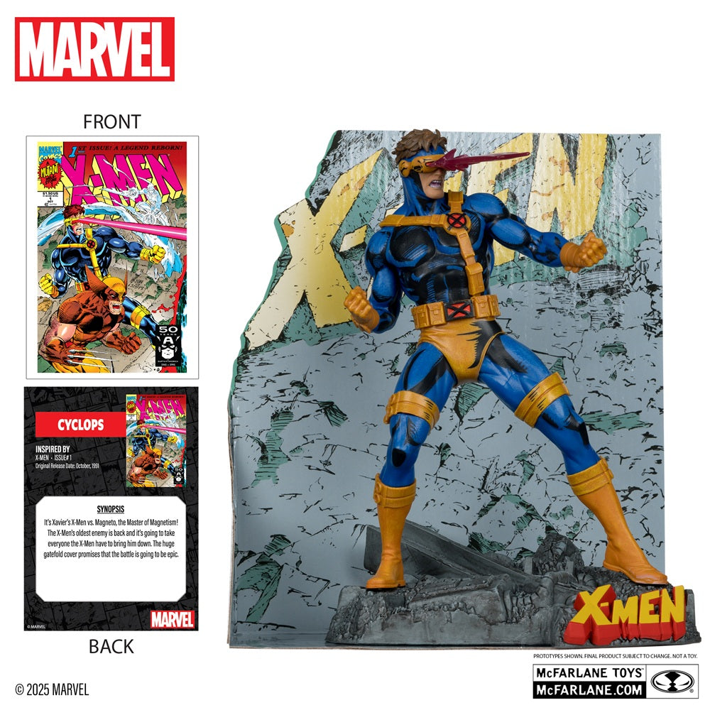 Marvel Collection, figurine Cyclops par McFarlane avec la carte