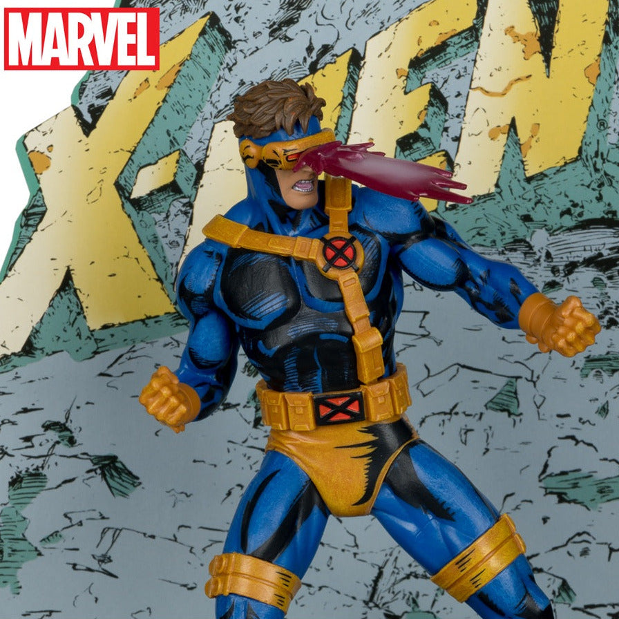 Marvel Collection, figurine Cyclops par McFarlane en gros plan