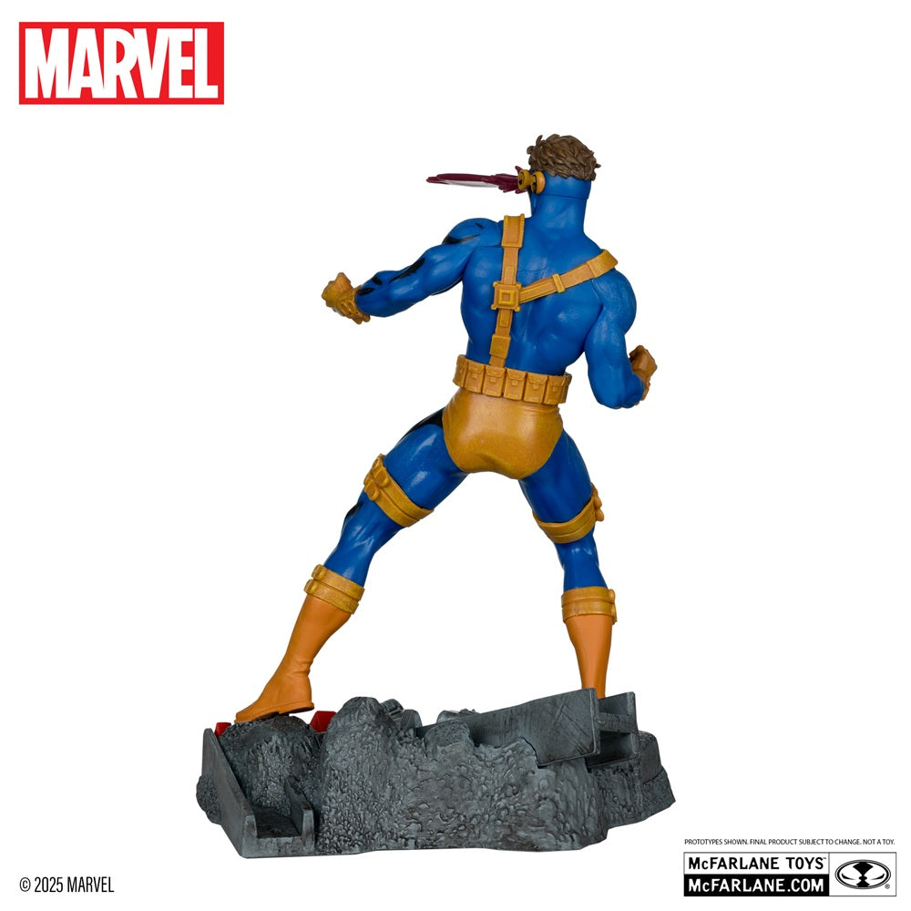 Marvel Collection, figurine Cyclops par McFarlane de dos