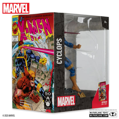 Marvel Collection, figurine Cyclops par McFarlane boite de 3/4