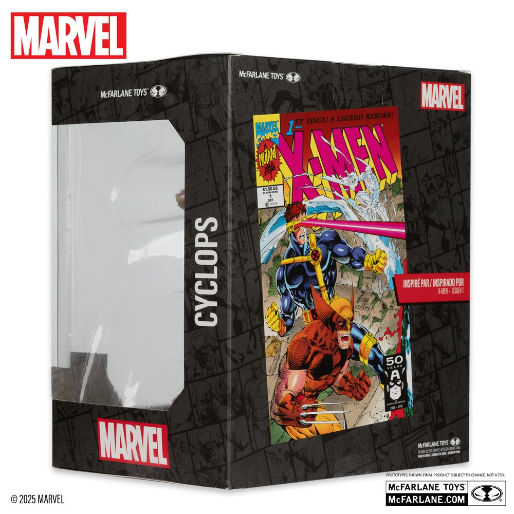 Marvel Collection, figurine Cyclops par McFarlane arrière de la boite