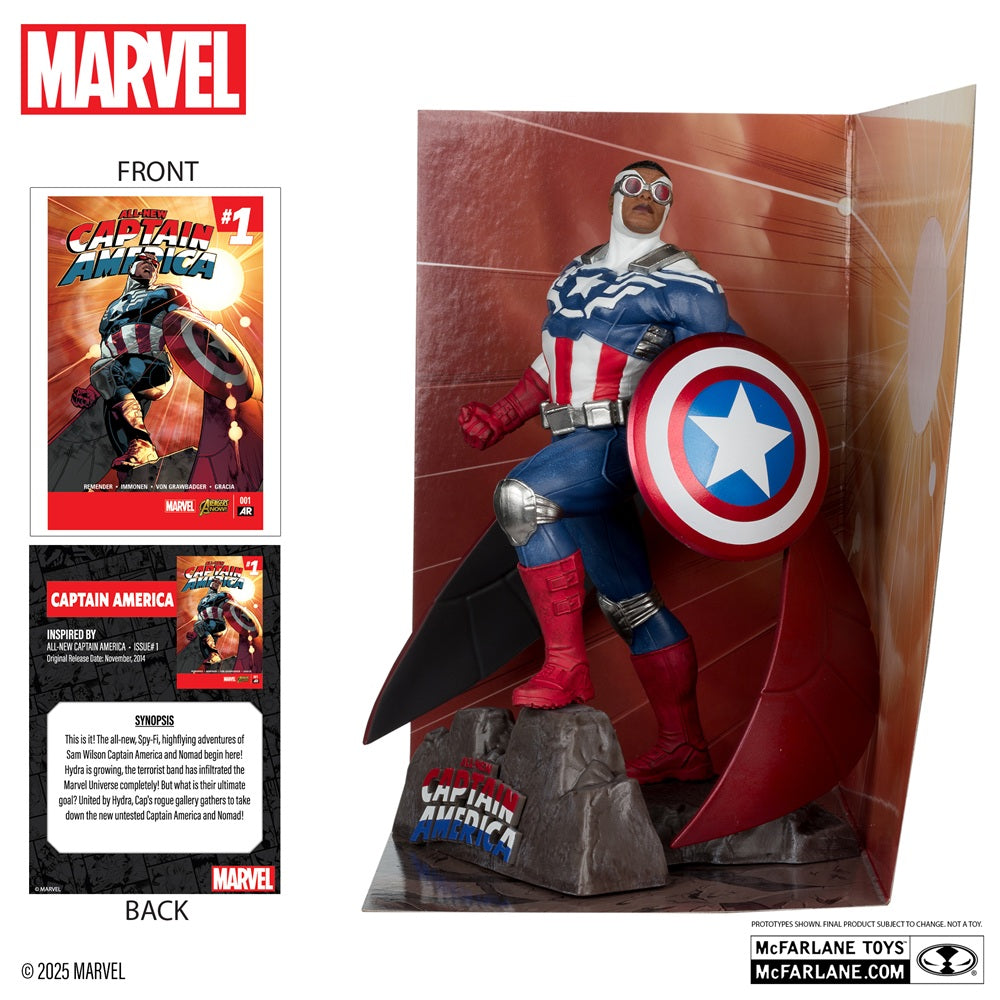 Marvel Collection, figurine Captain America par McFarlane avec carte