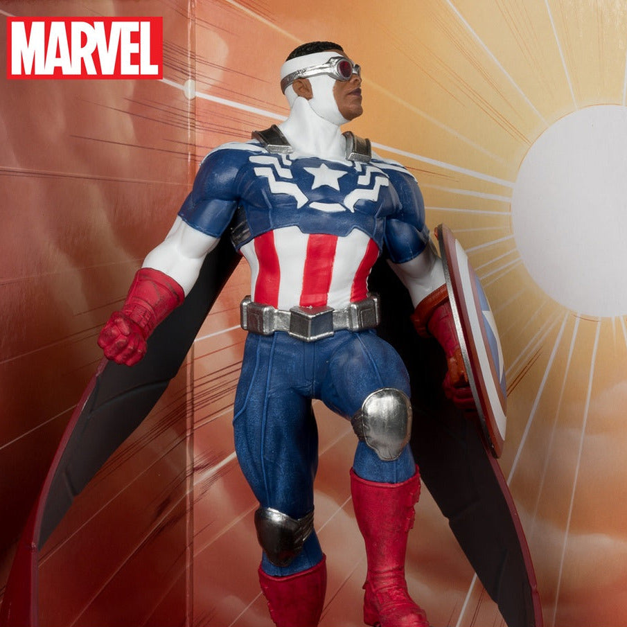 Marvel Collection, figurine Captain America par McFarlane en gros plan
