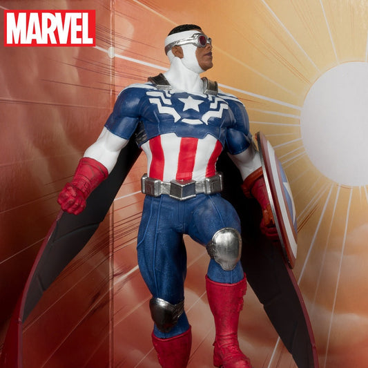 Marvel Collection, figurine Captain America par McFarlane en gros plan
