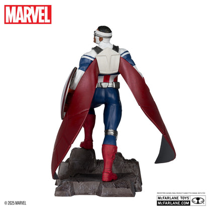 Marvel Collection, figurine Captain America par McFarlane de dos