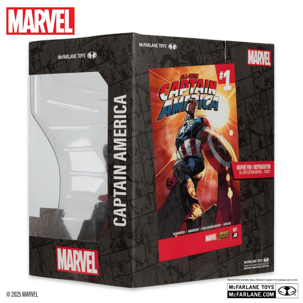 Marvel Collection, figurine Captain America par McFarlane arrière de la boite