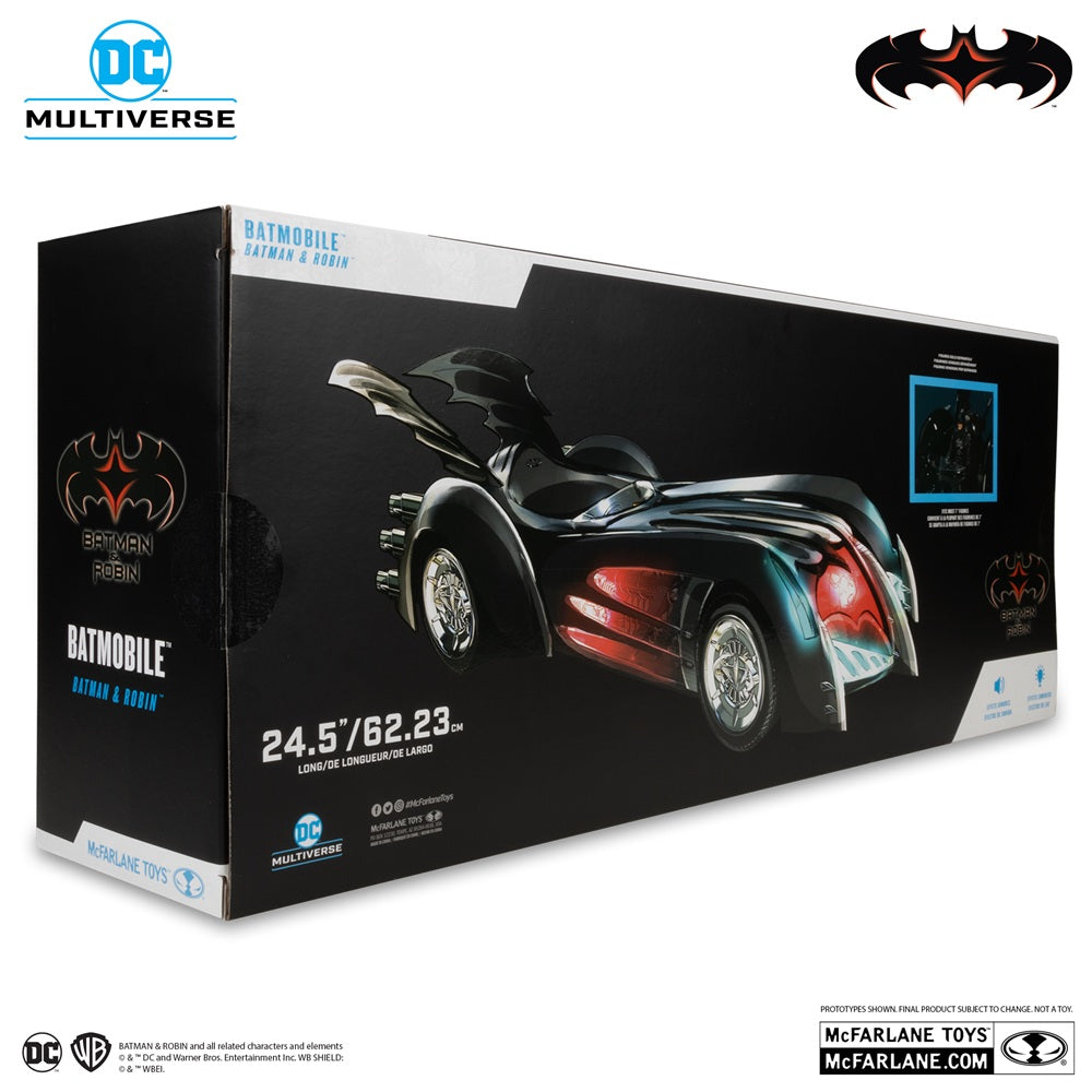 Batman & Robin, batmobile 24" avec sons et lumières (McFarlane) arrière de la boite