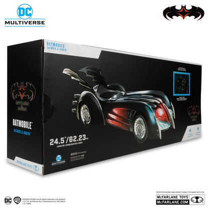 Batman & Robin, batmobile 24" avec sons et lumières (McFarlane) arrière de la boite