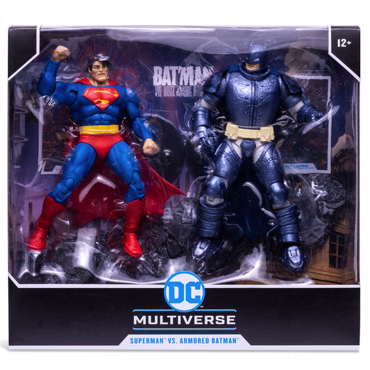 Batman the Dark Knight Returns, figurine 7" Superman vs Armored Batman (McFarlane)