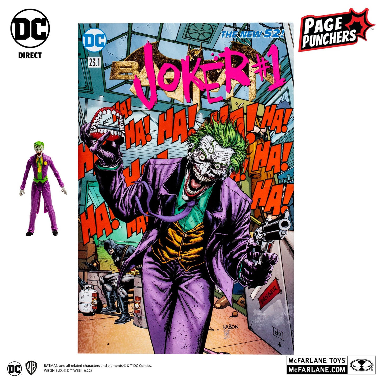 Batman (Comic), comic Joker avec figurine 3" du Joker Page Punchers (DC Direct)