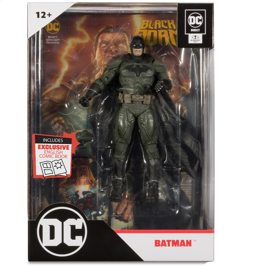 Black Adam (Comic), figurine 7" Batman avec comic (McFarlane)
