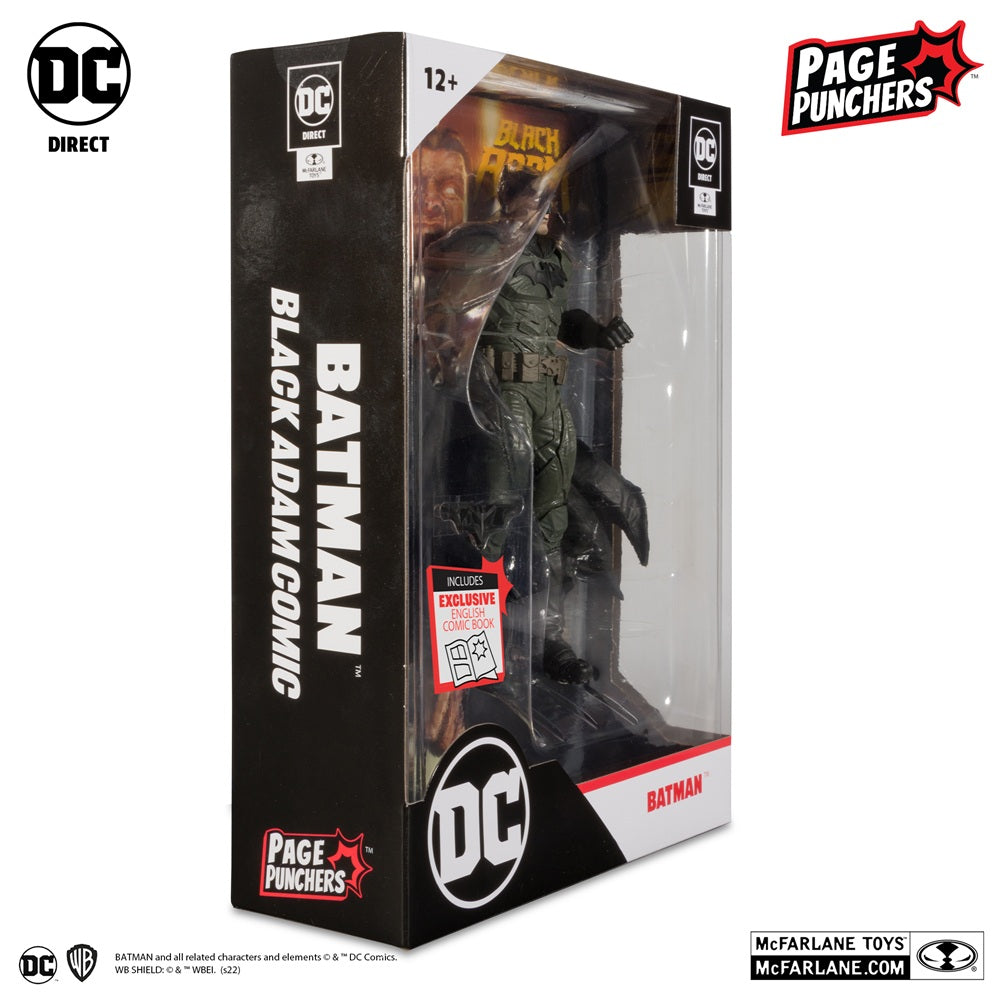 Black Adam (Comic), figurine 7" Batman avec comic (McFarlane)