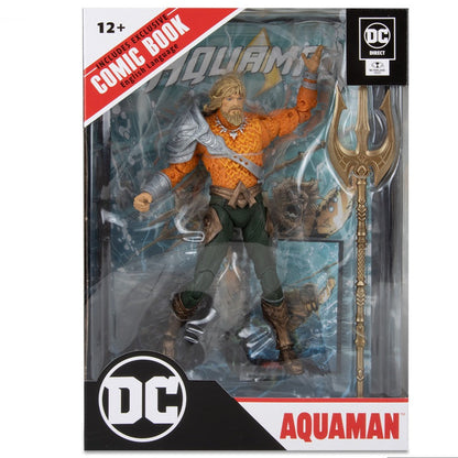 Aquaman (Comic), figurine 7" Aquaman avec comic (McFarlane)