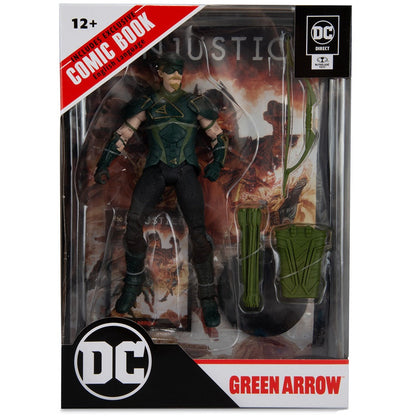 Injustice 2 (Comic), figurine 7" Green Arrow avec comic (McFarlane)