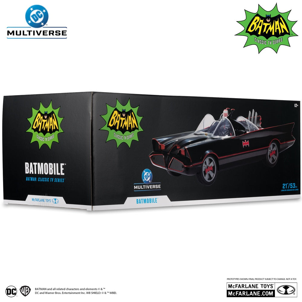 Batman (1966), batmobile 21" classic TV series (McFarlane) boite de 3/4