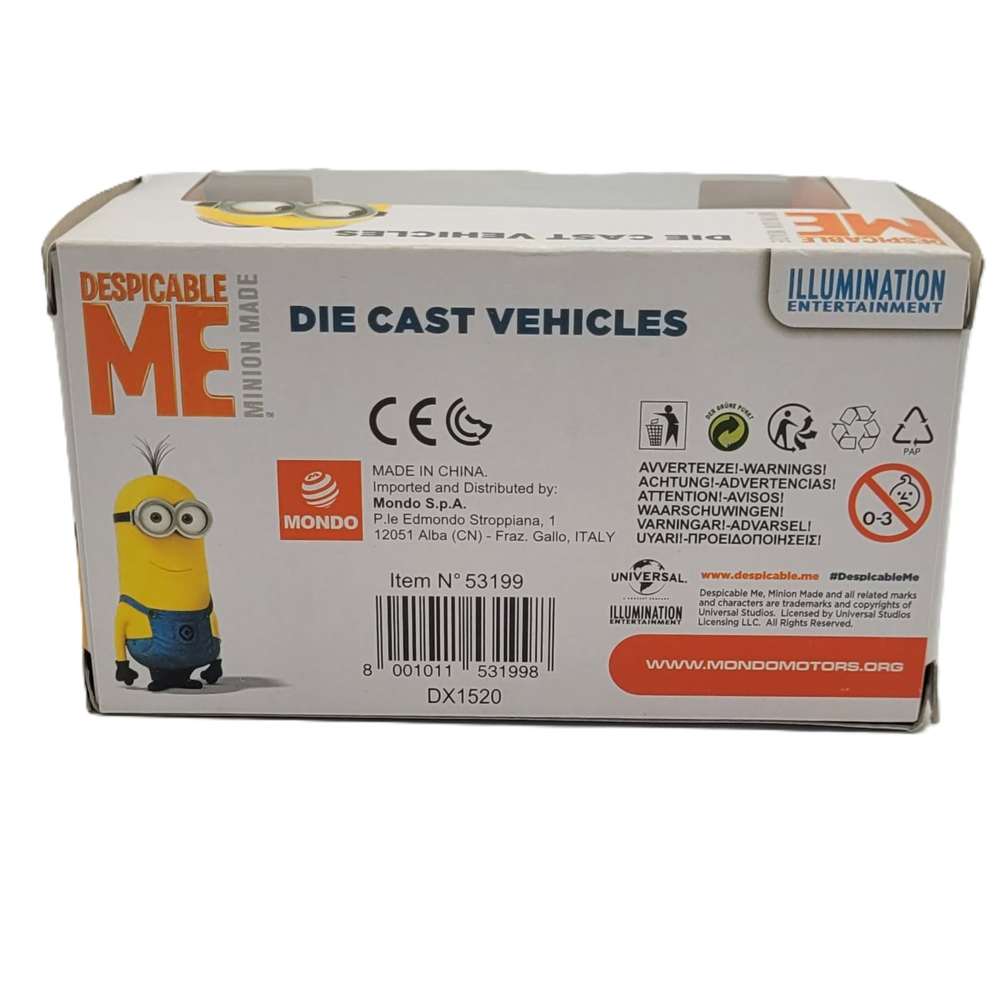 Despicable Me, mini Minion car in grey car (Mondo Motors)