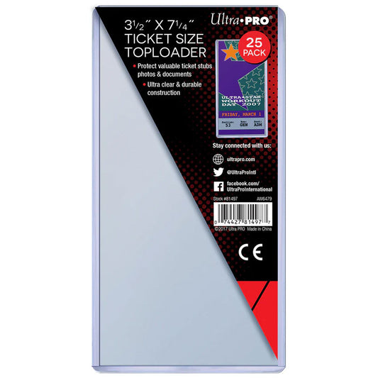 Ultra PRO, toploader 3.5" x 7.25", paquet de 25 (81497)