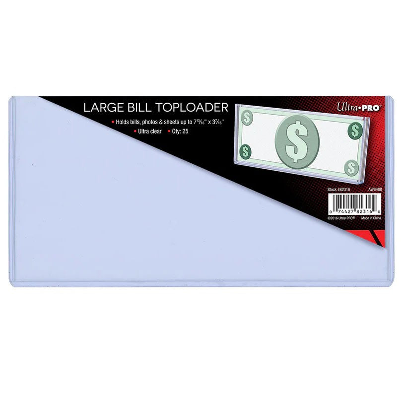 Ultra PRO, large bill toploader, 25-pack (82316)