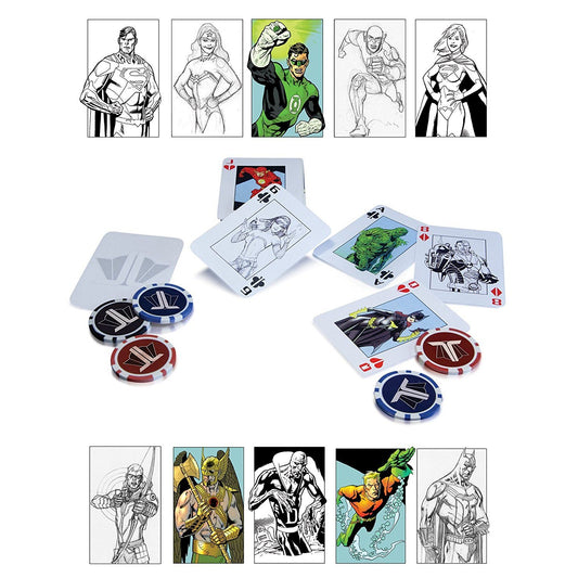 Justice League, ensemble jeu de poker (DC Collectibles)