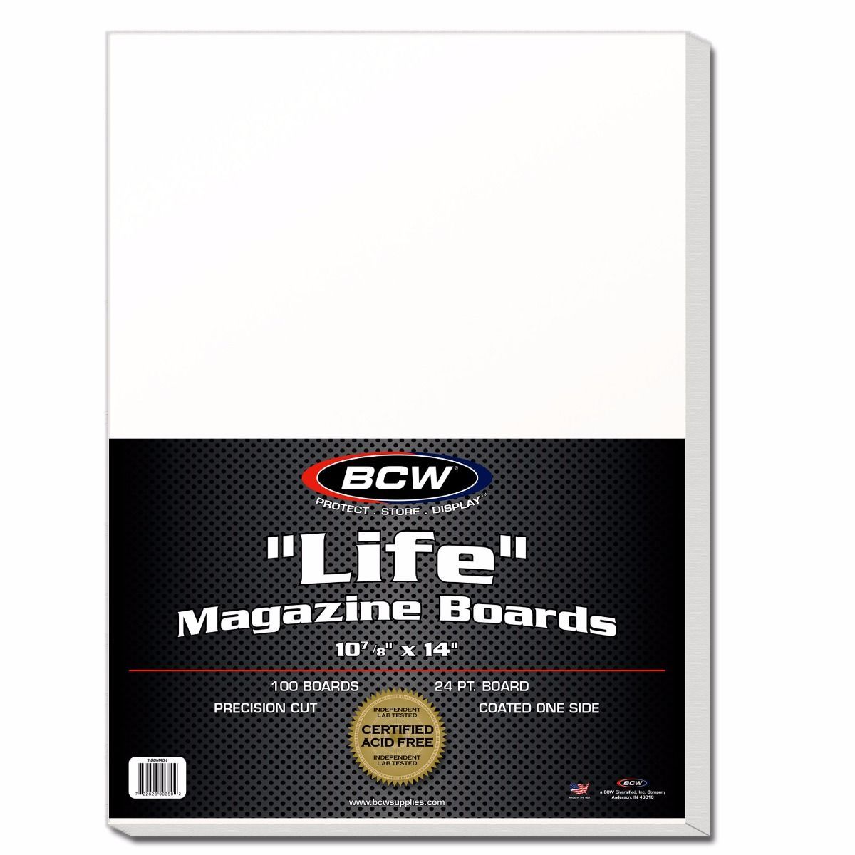 BCW, carton Life Magazine, paquet de 100 (1-BBMAGL)