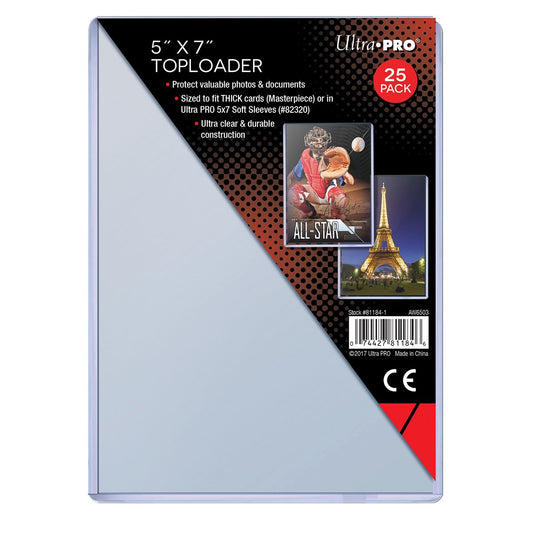 Paquet de 25 toploader 5" x 7" Ulra Pro